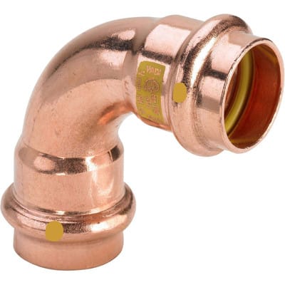 Viega - Bogen 90 Grad mit sc Profipress g 2616 für Gas in 15mm Kupfer
