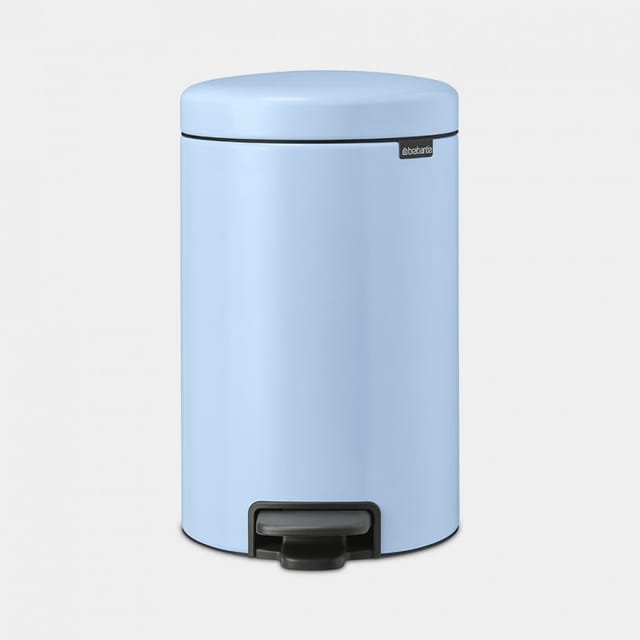 Brabantia - NewIcon Eimer de Pedal 12L, Deckel de Soft Close, herausnehmbarer Inneneimer, Dreamy Blue, 25 x 34 x 41 cm