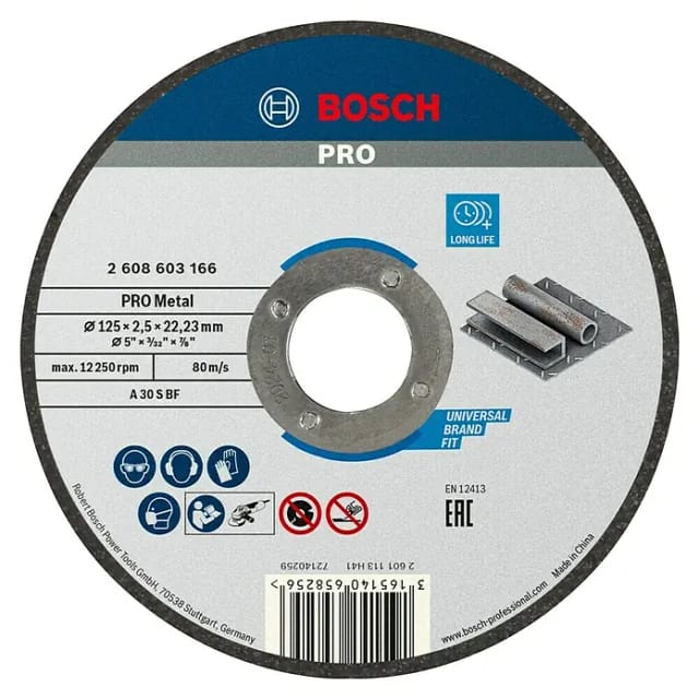 Pro Metal Trennscheibe 125 x 2,5 x 22,23 mm - 2608603166 - Bosch