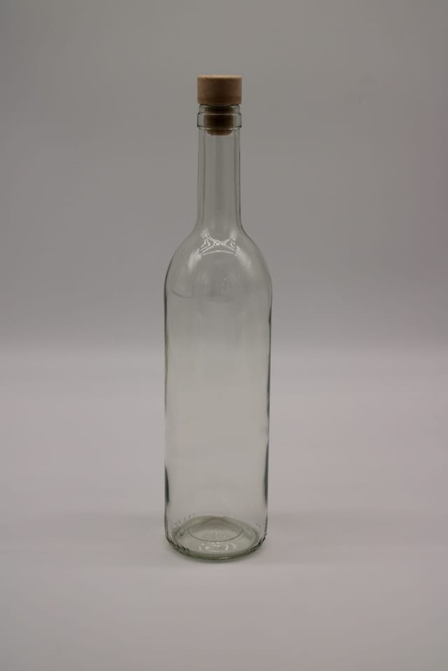 Omega Flasche Bordeaux 750 ml mit Korken 7,5x31 cm Wein- und Obstverarbeitung