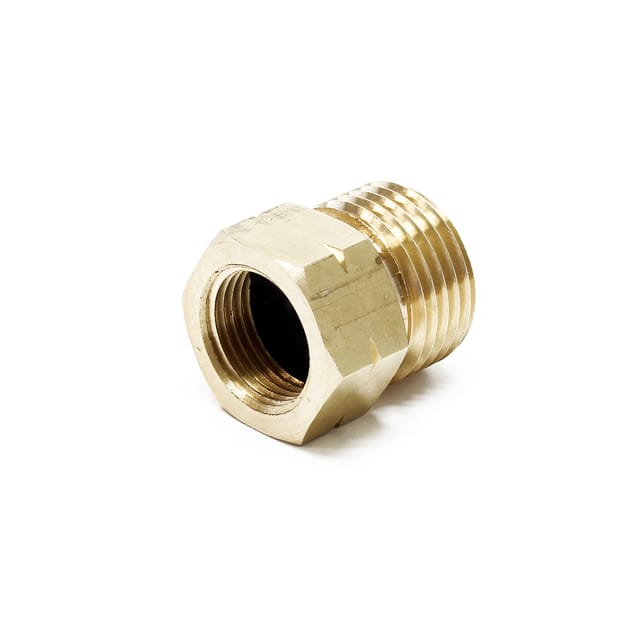 Wiltec - Ersatzteil für Unkrautbrenner bis 2000° – Adapter Reduzierstück – Ersatz Verbinder für Gasschlauch mit 20 mm bspp 1/2' ag links auf 16 mm