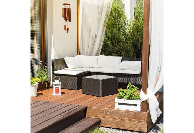 Bambus Windspiel, angenehmer Klang, Balkon & Garten, Klangspiel zum Aufhängen, HxB: 58,5 x 18,5 cm, natur - Relaxdays