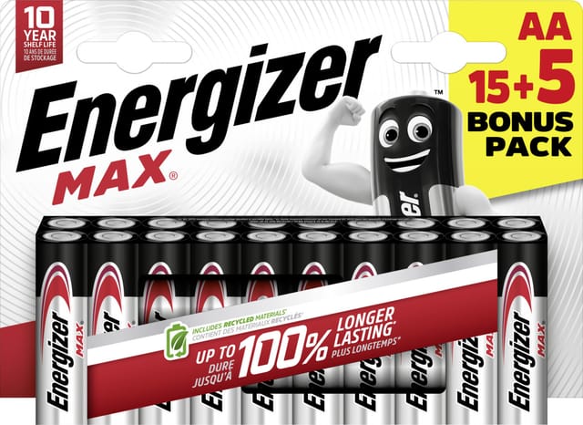 Energizer - Max Mignon (AA)-Batterie Alkali-Mangan 1.5 v 20 St.