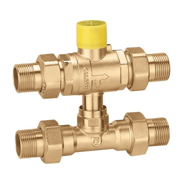 Caleffi - Drei-Wege-Kugel-Zonenventil mit Bypass-T-Stück 648950 3/4'