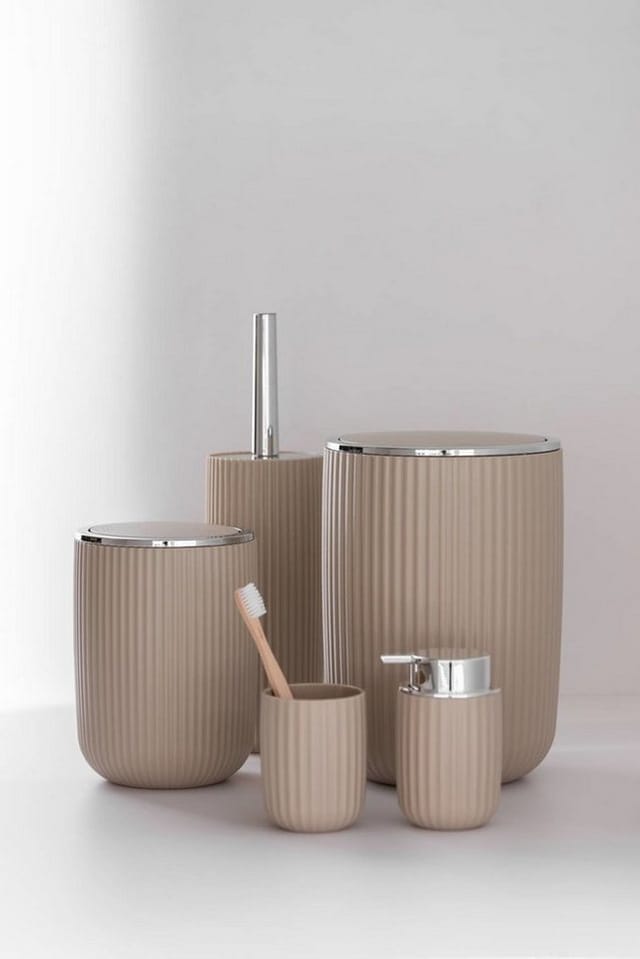 Seifenspender Agropoli Beige, Flüssigseifen-Spender, 250 ml, Beige, Kunststoff beige - beige - Wenko