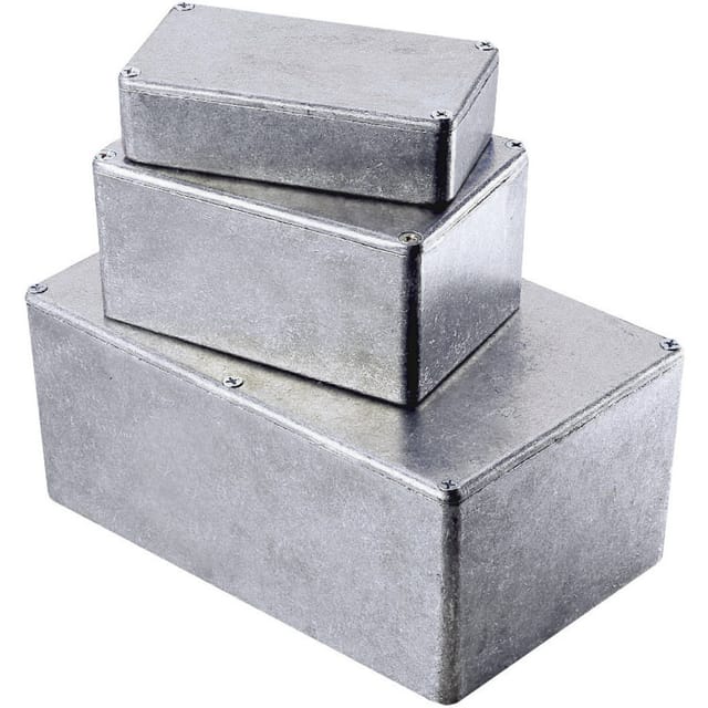 Hammond Electronics - 1590DDBK Universal-Gehäuse 188 x 119.5 x 37 Aluminium Druckguss Schwarz 1 St.