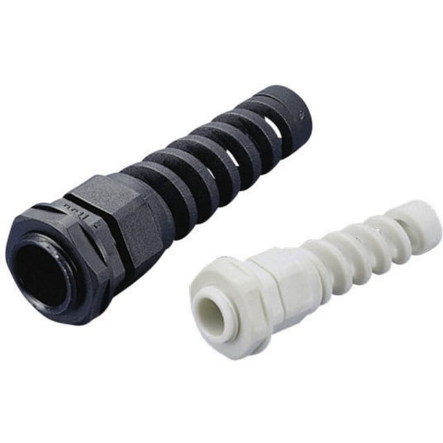 Tru Components - 1593287 Kabelverschraubung mit Biegeschutzspirale PG11 Polyamid Schwarz (ral 9005) 1