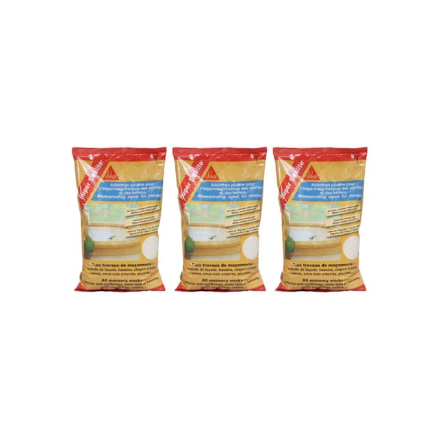 Sika - Set von 3 pulverförmigen Zusätzen zum Imprägnieren von Mörtel und Beton Super lite - Weiß - 1kg