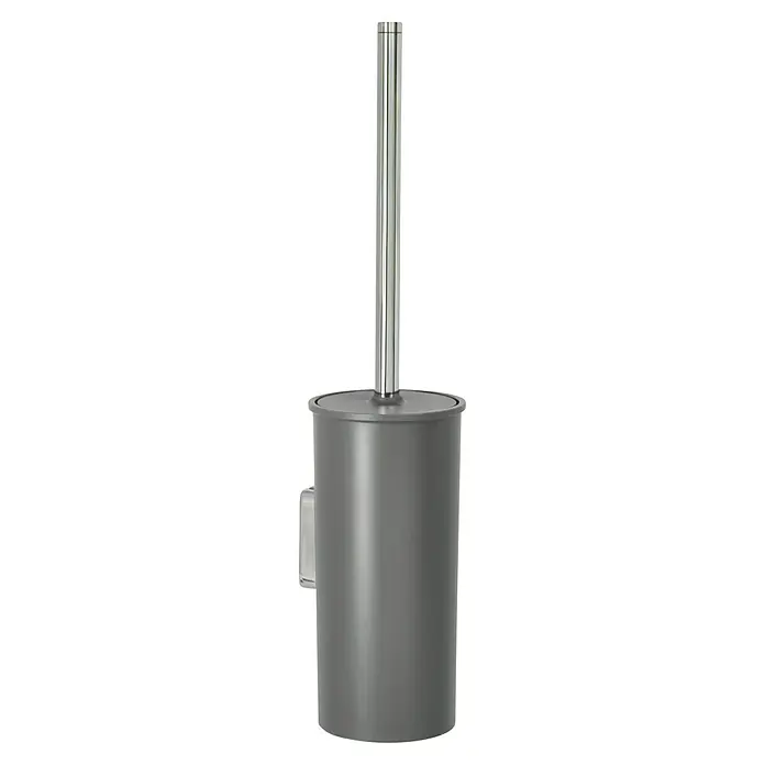Moll Toilettenbürstengarnitur 12764010101 mit Kunststoffgehäuse, Bürste mit Deckel, Wandmodell, verchromt/anthrazit - Keuco