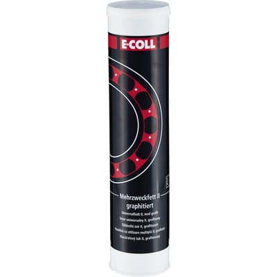 E-coll - Mehrzweckfett ii, graph. 400g Kartusche hell bleifrei ee