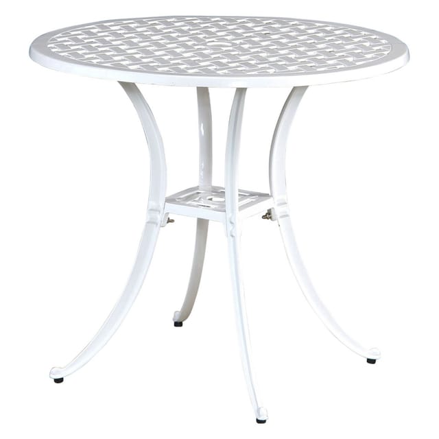 Inko - Gartentisch Alu-Guss weiß Tisch Terrassentisch Form/Größe nach Wahl ø 80 cm