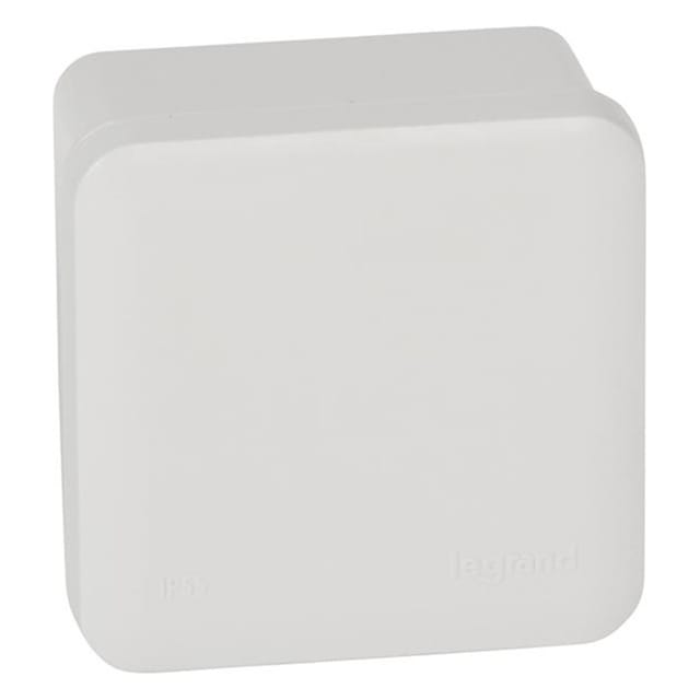 Legrand - 092011 Quadratische Plexusdose ohne Konen IP55/IK07 80x80x45mm ohne Einführungen mit blickdichtem Schnappdeckel aus Th