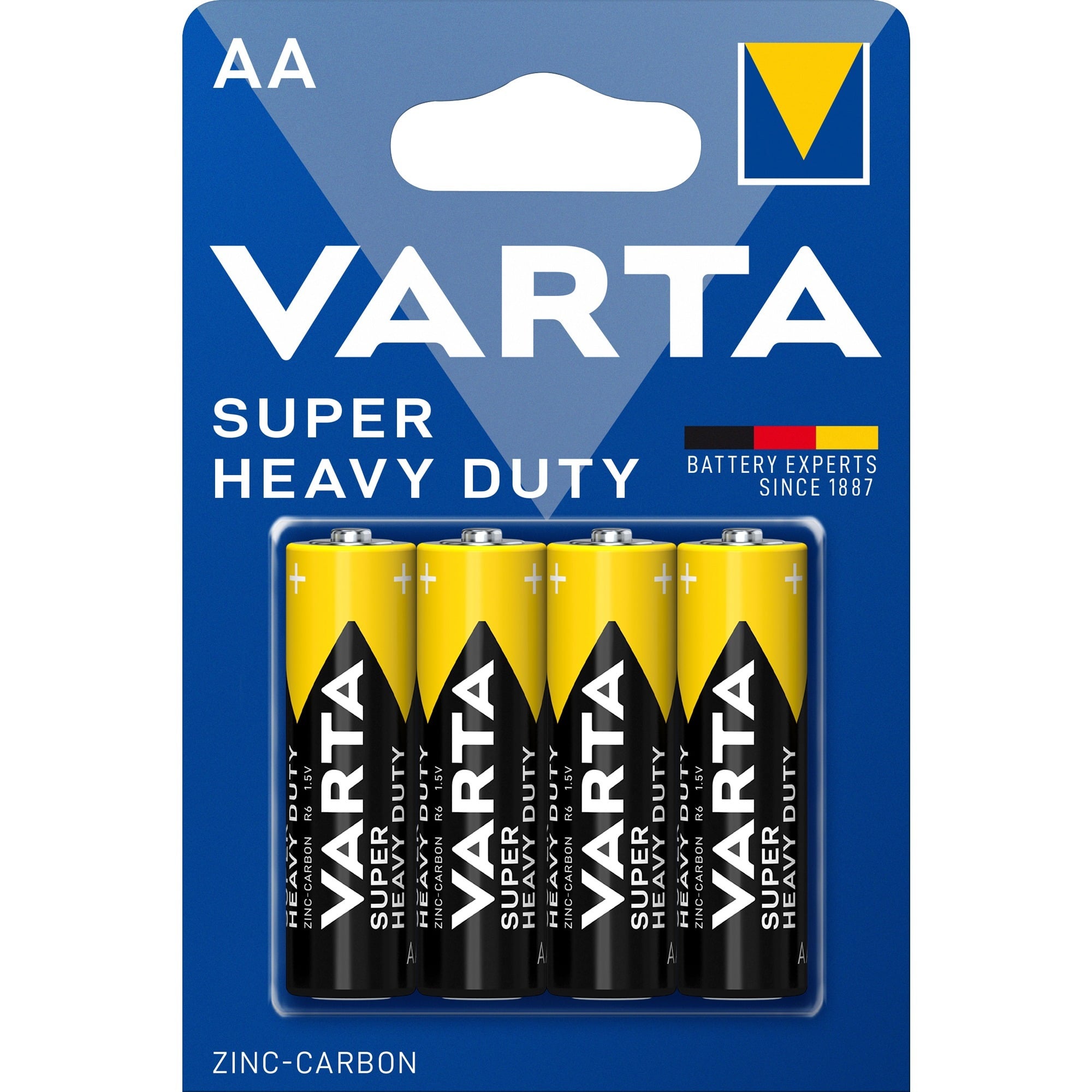 Batterie Zink-Kohle, Mignon, aa, R06, 1.5V, Superlife, 4 Stück - Varta