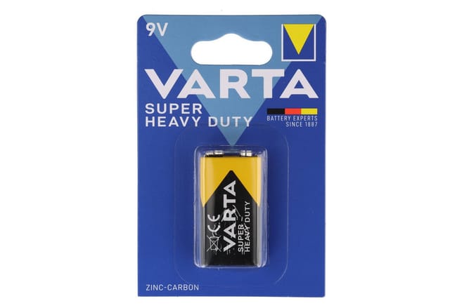 VARTA Batterie Zink-Kohle, E-Block, 6F22, 9V, Superlife, 1 Stück
