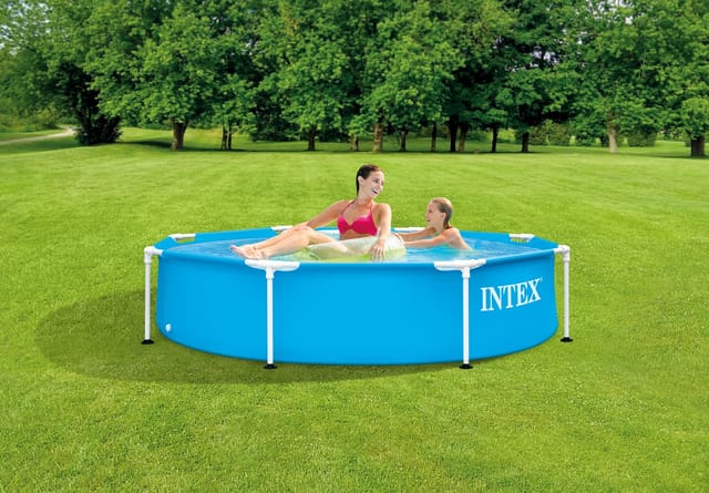 Intex - 28205 Frame Swimming Pool Ø244x51cm Aufstellpool Planschbecken Rundpool