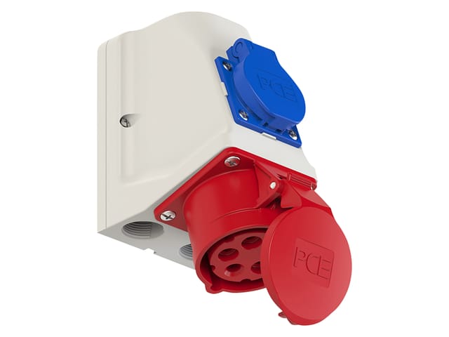 PCE - Wandsteckdose Combo 250V/400V IP44