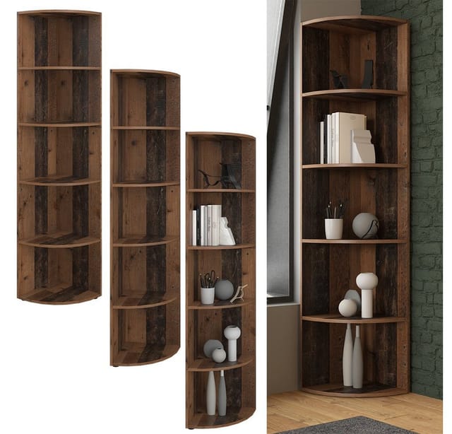 Vicco - Eckregal Ecki, Antikholz, 40 x 180 cm