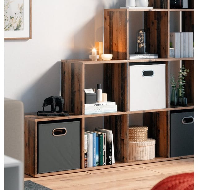 Vicco - Treppenregal , Antikholz, 142.5 x 140 cm
