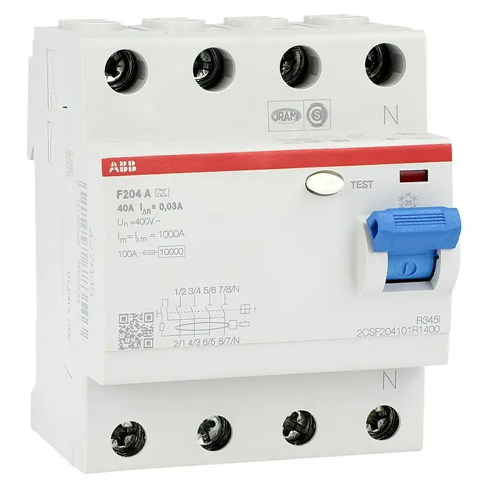 ABB Fehlerstrom-Schutzschalter F204A-40/0,03, 40 A
