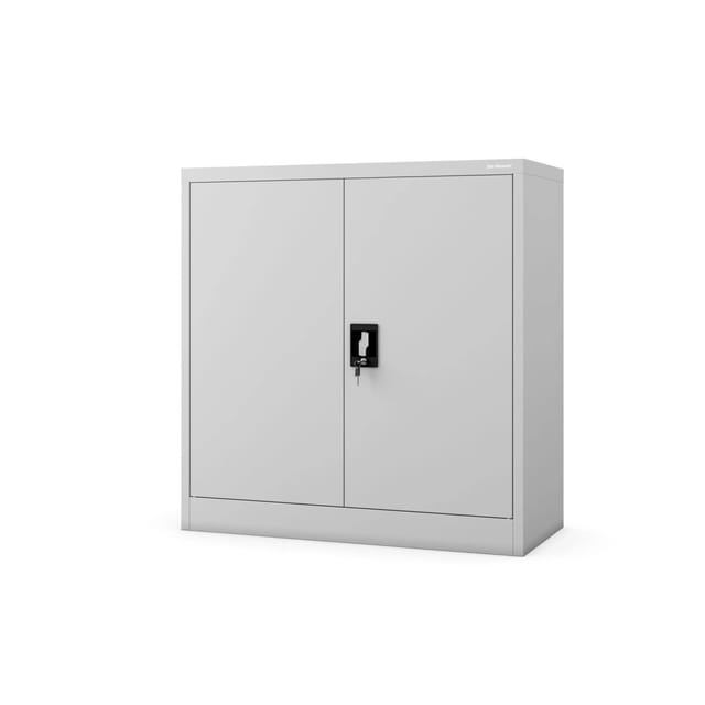 C001B kleiner Aktenschrank abschließbar Büroschrank Metallschrank Wertfachschrank 92,5 cm x 90 cm x 40 cm Grau - Jan Nowak