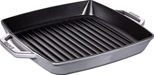 Staub 40511 - 684 - 0 - Grillpfanne de, rechteckig mit zwei Griffen, 28 cm, Gusseisen, Farbe graphitgrau