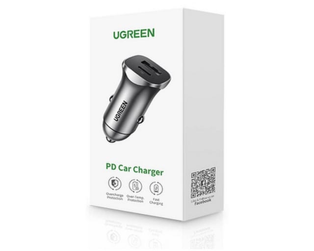 Ugreen - 40858 Ladegerät de mobile Gerät Universal Aluminium Feuerzeug de Zigarette Quick Charge Auto