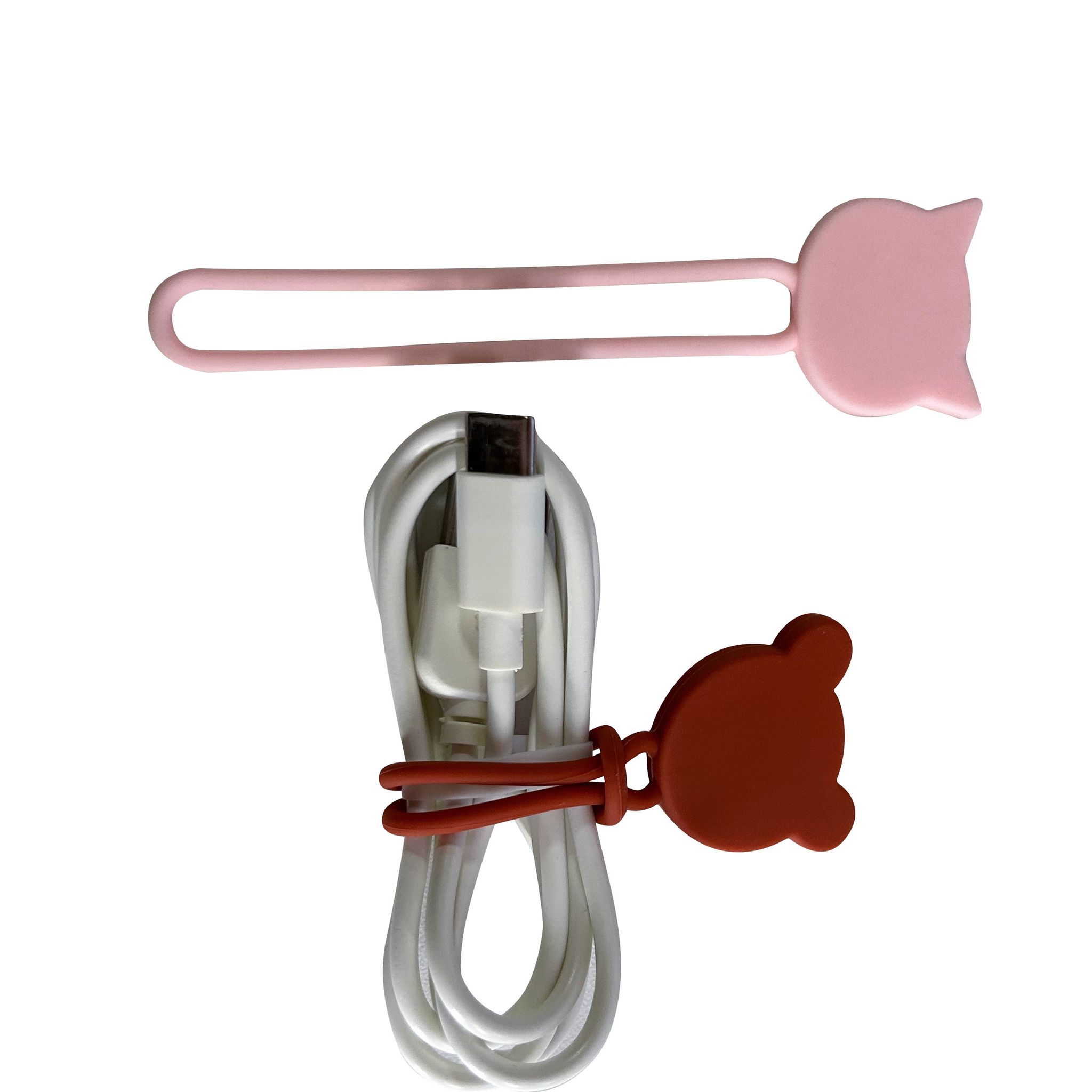 Silikon-Kabel-Organizer-Wickler braun