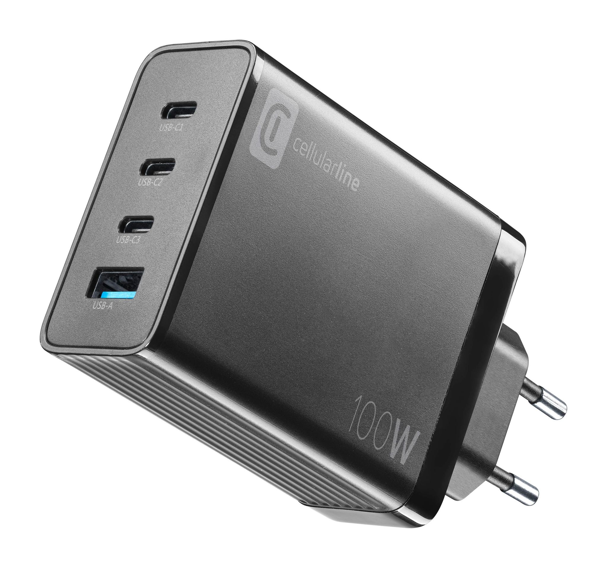Cellularline Nano Gan 100w Ladegerät Mit 4 Anschlüssen