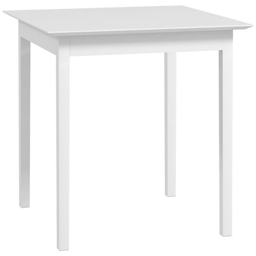 Esstisch Küchentisch Quadratischer Esszimmertisch für 2 Personen, Wohnzimmertisch aus Massivholz, für Küche, Esszimmer, Weiß, 75 x 75 x 76 cm - Homcom
