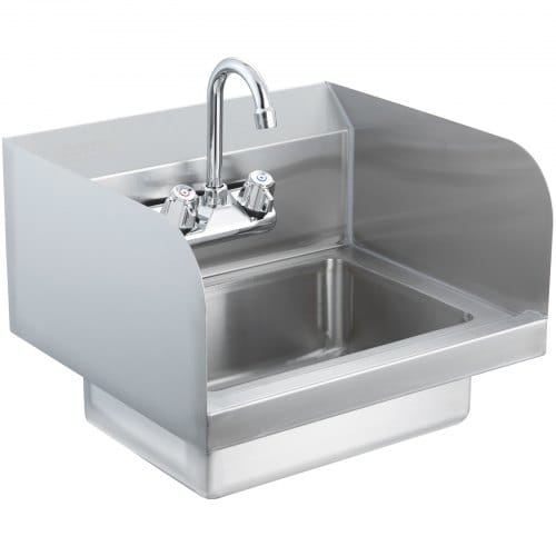 Vevor Kommerzielles Handwaschbecken Mit Wasserhahn, Kleines Handwaschbecken, Wandmontage-handwaschbecken Für Restaurant, Küche, Bar, Garage Und Haus, 432 X 381 X 330 Mm