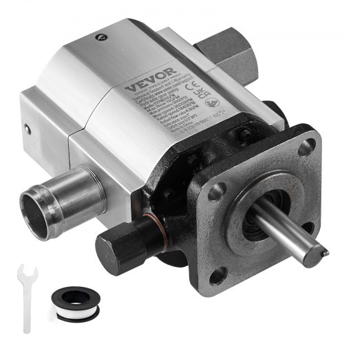 VEVOR Hydraulische Holzspalterpumpe, 13 GPM, 2-stufige 3000 PSI Holzspalterpumpe, 1" Einlass 1/2" NPT Auslass 3600 U/min Aluminium-Hydraulikzahnradpumpe, für Holzspalter mit kleinem Motor, Schneepflug