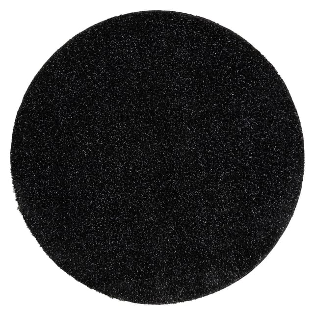 Badteppich SYNERGY Kreis, Glamour, rutschfest, weich – lurex schwarz black rotondo 50 cm