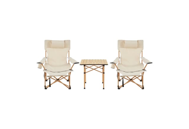 Casa.pro - Campingmöbel Set Bellante 3-tlg. Klappbar Beige [ ]