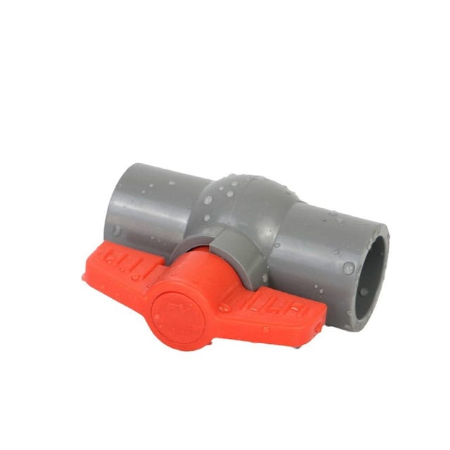(φ40 mm) PVC-Kugelhahn, Kunststoff-Kugelhahn, zum Schieben von Wasserversorgungsrohren, grau