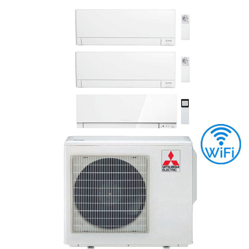 Mitsubishi MSZ-AY plus Kirigamine Zen White Wifi R32 Trial Split Inverter Klimaanlage 9000 + 9000 + 12000 BTU mit E.U. MXZ-3F54VF4 Klasse A+++/A++