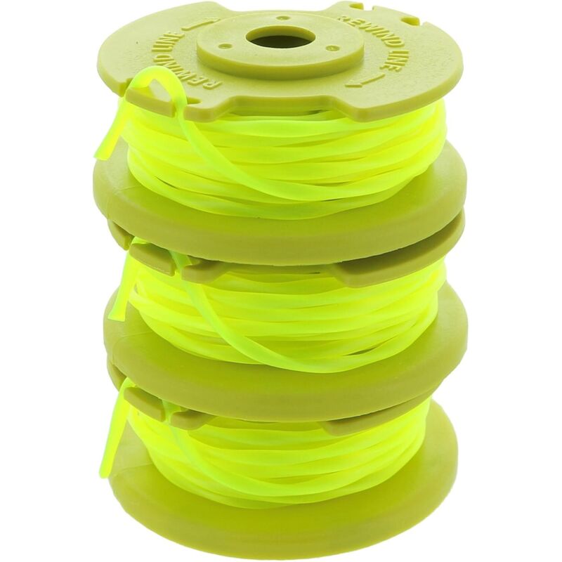 Anwendbar auf Ryobi One plus + AC80RL3 oem .080 Zoll gedrehter Faden und Spulenersatz für Ryobi 18 v, 24 v und 40 v Akku-Trimmer (3er-Pack) - Ahlsen