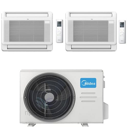 Midea Console Floor Dual 18000 + 18000 BTU Klimaanlage mit E.U. M4O-36FN8-Q INVERTER Klasse A++/A+ R32