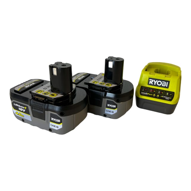 Ryobi RC18120-240X Akku-Kit RB1840X 18V ONE+ 2x4,0 Ah Akku-Ladegerät