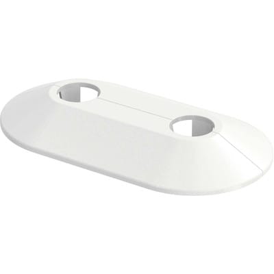 Flamco RVD Doppelrosette 15/50mm aus Kunststoff, Weiß