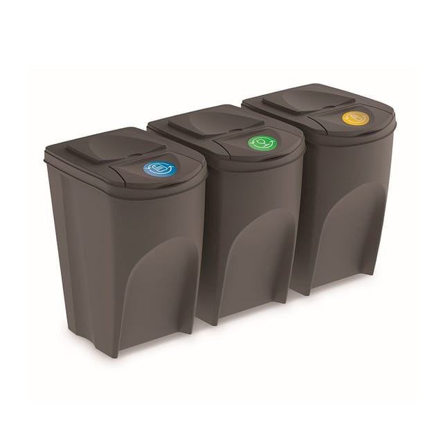 Abfalleimer SORTIBOX IKWB35S3 - steingrau