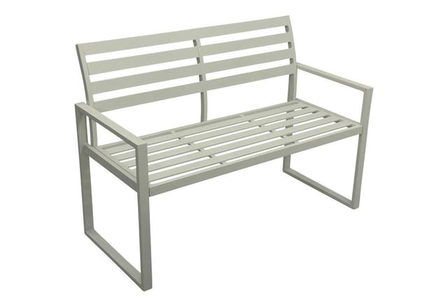 Bank 2-sitzer ATLANTA, Aluminium weiss