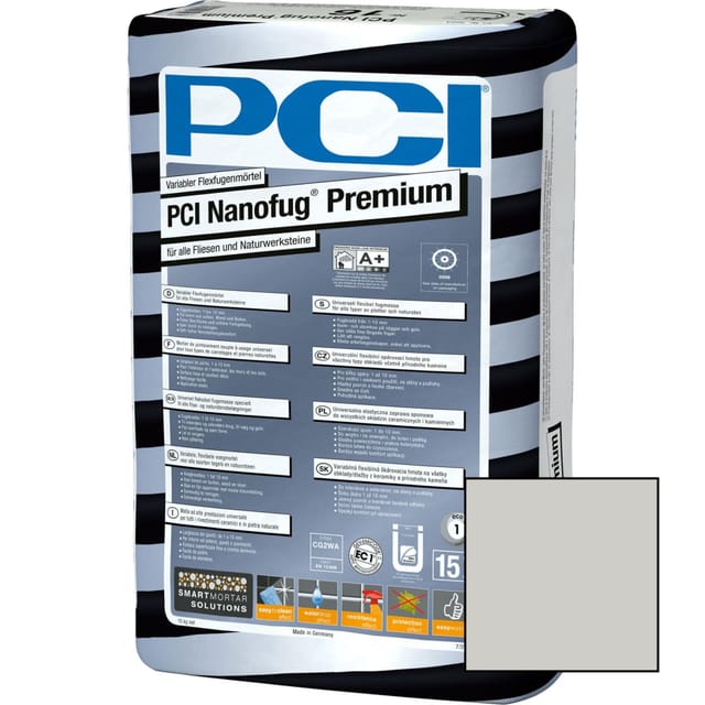 PCI - Nanofug Premium 15kg Flexfugenmörtel Nr. 21 hellgrau