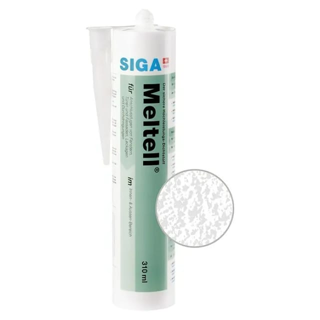 Siga - Meltell® 311 white 310 ml leistungsstarker Hybrid-Dichtstoff für Anschlussfugen weiss Struktur