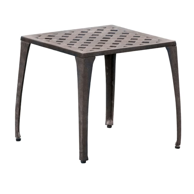 Inko - Fußhocker Duke/Nexus Alu-Guss 45x45x44 cm Sitzhocker Tisch 2 Farben zur Wahl Weiß