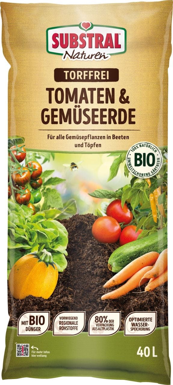 Evergreen - Substral Naturen Tomaten & Gemüseerde 40 l torffrei Spezialerde