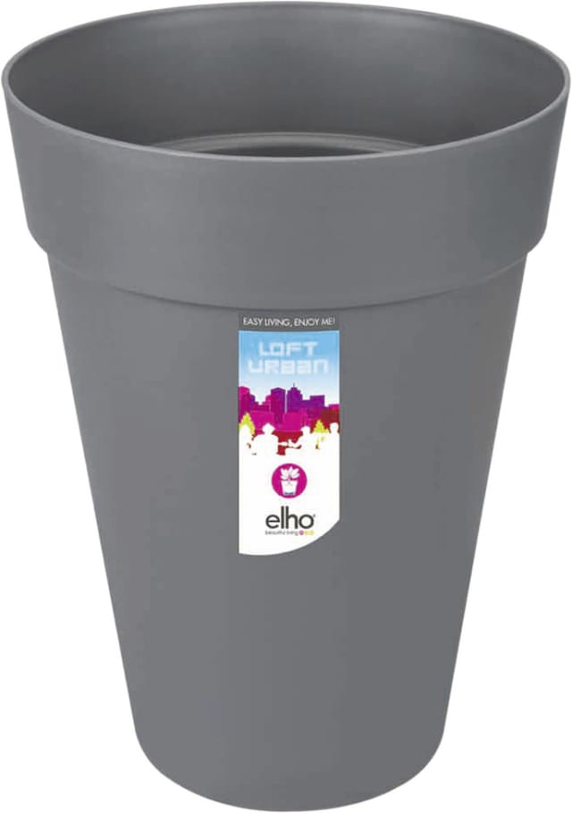 Elho - Pflanztopf Loft Urban ø 42 x 56 cm anthrazit Kunststofftöpfe