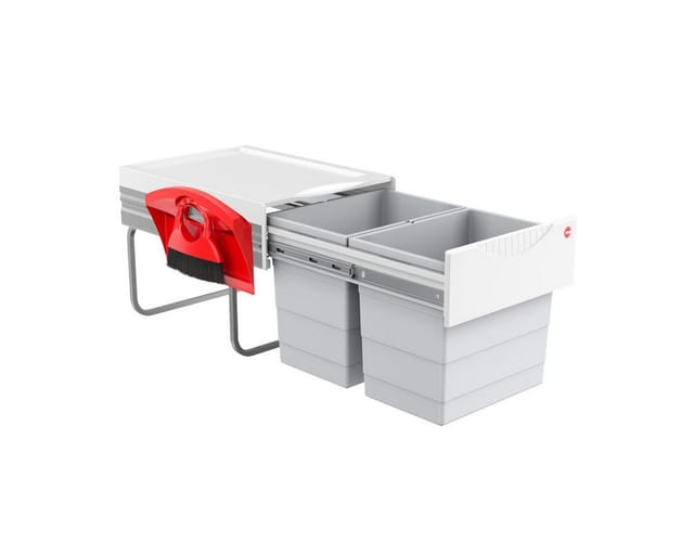 Abfallsammler Raumspar Tandem Comfort 20 L/20 L mit Kehr-Set Hailo 3641221