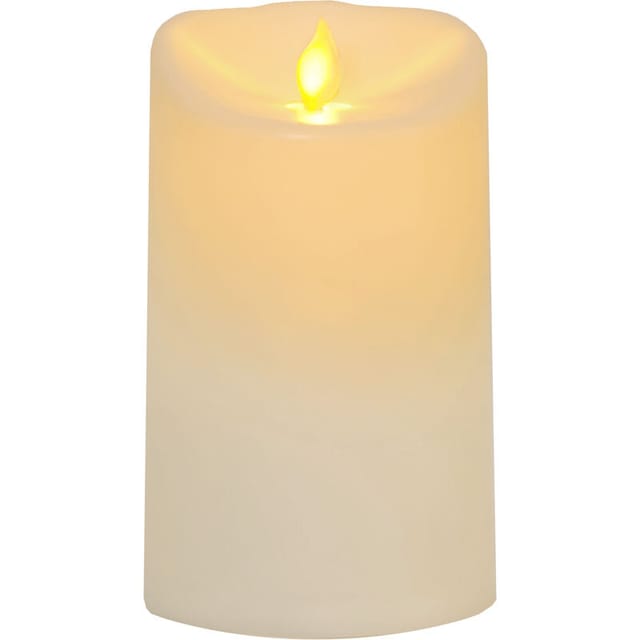 Best Season - Star Trading led Stumpenkerze M-Twinkle für außen von Star Trading, LED-Kerze flackernd, Kerzenlicht gelb mit Timer, batteriebetriebene