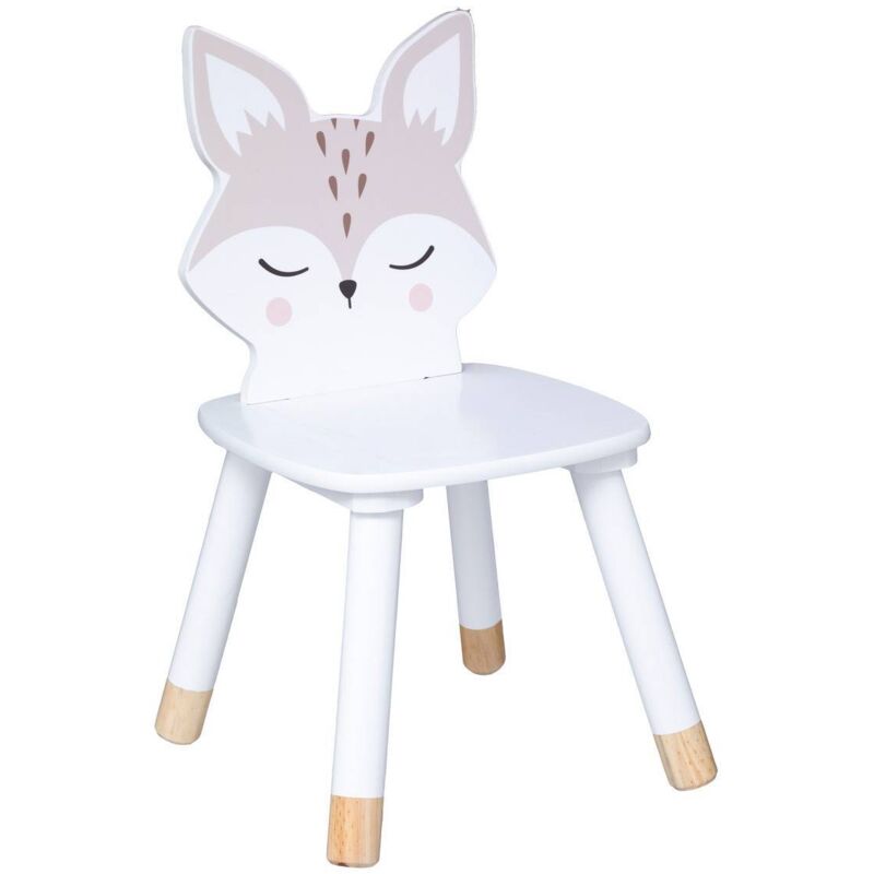 Atmosphera - Kinderstuhl Fuchs - weiß - Holz créateur d'intérieur