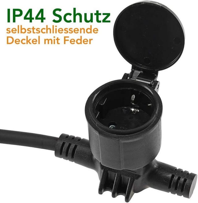 Gartensteckdose 5-fach, IP44, 5+2,5m, für Außen